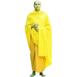 sprha Yellow Wool Solid Men's Monk Sanyasi Shawl-picture-30