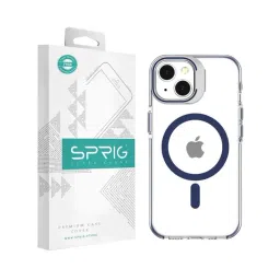 Sprig Back Cover for iPhone 15 Plus with Camera Glass Stand (Blue)-picture-33