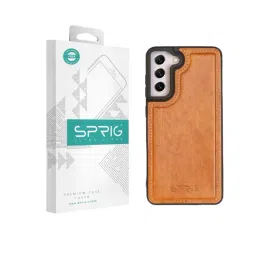 Sprig Glossy Leather Back Cover for Samsung Galaxy S21 FE 5G (Brown)-picture-29