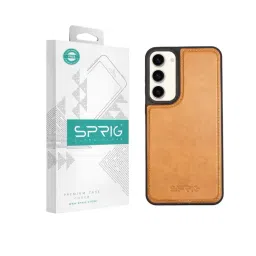 Sprig Glossy Leather Back Cover for SAMSUNG Galaxy S23 Plus 5G (Brown)-picture-20