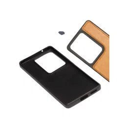 Sprig Glossy Leather Back Cover for Vivo V27 Pro 5G (Brown) image 4