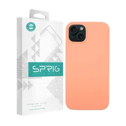 Sprig Liquid Silicone Back Cover for Apple iPhone 15 (Orange)-picture-36