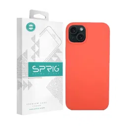Sprig Liquid Silicone Back Cover for Apple iPhone 15 Plus (Orange)-picture-43
