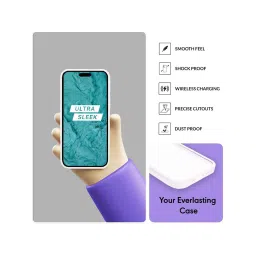 Sprig Liquid Silicone Back Cover for Apple iPhone 15 Plus (White) image 4