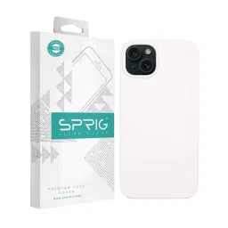 Sprig Liquid Silicone Back Cover for Apple iPhone 15 Plus (White) image 1