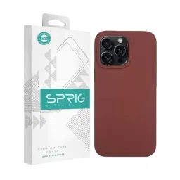Sprig Liquid Silicone Back Cover for APPLE iPhone 15 Pro Max (Brown)-picture-35