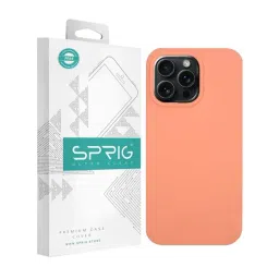 Sprig Liquid Silicone Back Cover for APPLE iPhone 15 Pro Max (Orange)-picture-37