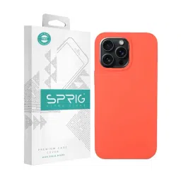 Sprig Liquid Silicone Back Cover for APPLE iPhone 15 Pro Max (Orange)-picture-39