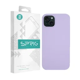 Sprig Liquid Silicone Back Cover for Apple iPhone 15 (Purple) image 1