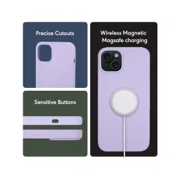 Sprig Liquid Silicone Back Cover for Apple iPhone 15 (Purple) image 2