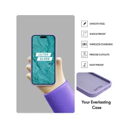 Sprig Liquid Silicone Back Cover for Apple iPhone 15 (Purple) image 4