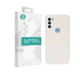 Sprig Liquid Silicone Back Cover for Motorola G71 (White)-picture-43