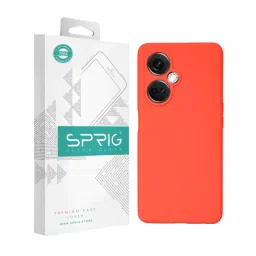 Sprig Liquid Silicone Back Cover for Oneplus Nord CE 3 5G (Orange)-picture-24