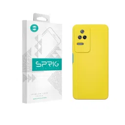 Sprig Liquid Silicone Back Cover for POCO F4 5G (Yellow)-picture-34