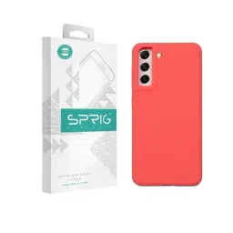 Sprig Liquid Silicone Back Cover for Samsung Galaxy S21 FE 5G (Red)-picture-17