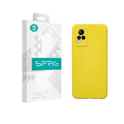 Sprig Liquid Silicone Back Cover for VIVO Y73 (Yellow)-picture-26