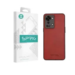 Sprig Matte Leather Back Cover for Oneplus Nord 2T 5G (Red)-picture-47