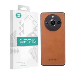 Sprig Matte Leather Back Cover for REALME 11 PRO PLUS 5G (Brown)-picture-48