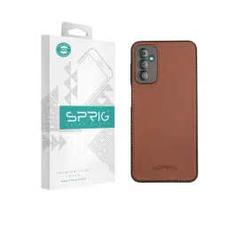 Sprig Matte Leather Back Cover for Samsung Galaxy F23 5G (Brown)-picture-46