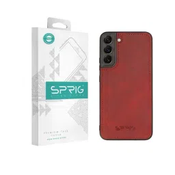 Sprig Matte Leather Back Cover for Samsung Galaxy S22 Plus (Red)-picture-40