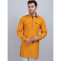 Spring Soul Shirt Collar Cotton Pathani Kurta image 1