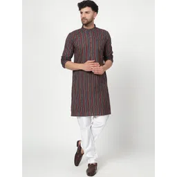 Spring Soul Striped Cotton Straight Kurta-image-23