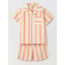 SPUNKIES Boys Striped Pure Cotton Shirt with Shorts-picture-15