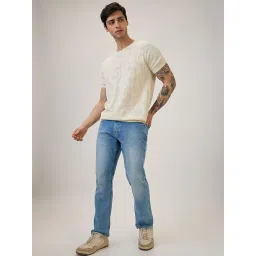 spykar Men Regular Fit Half Sleeves Solid Casual Sweater image 4