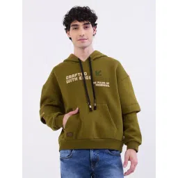 Spykar Avocado Green Cotton Poly Regular Fit Sweatshirt-picture-41