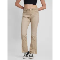 Spykar Beige High Rise Jeans-picture-44