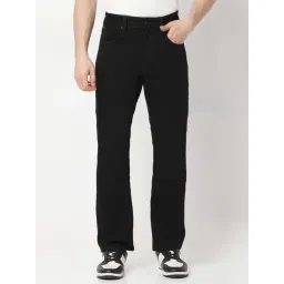 Spykar Black Cotton Blend Comfort Fit Solid Jeans-picture-24