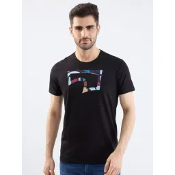 Spykar Black Cotton Regular Fit Graphic Print T-Shirt-picture-33