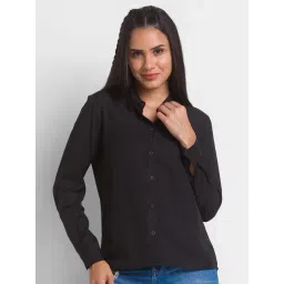 Spykar Black Cotton Regular Fit Shirt-picture-41