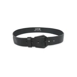 Spykar Black Leather Casual Belt For Men-picture-30
