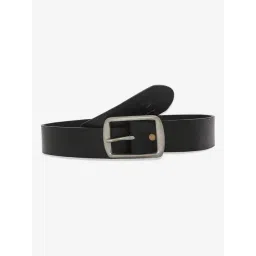 Spykar Black Leather Waist Belt For Men-picture-31