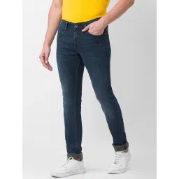 Spykar Blue Cotton Skinny Fit Jeans image 3