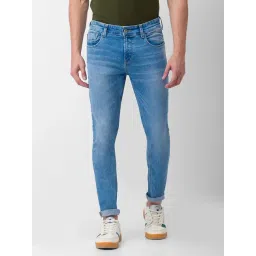Spykar Blue Cotton Slim Fit Jeans-picture-10
