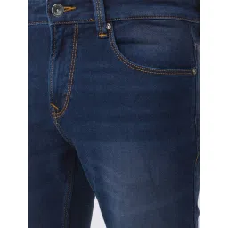 Spykar Blue Cotton Slim Fit Jeans image 4