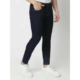 Spykar Blue Cotton Slim Fit Jeans image 4