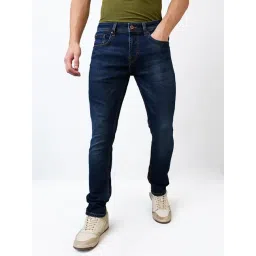 Spykar Blue Cotton Slim Solid Jeans-picture-13