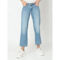 Spykar Blue Cotton Straight Fit Low Rise Jeans-picture-40