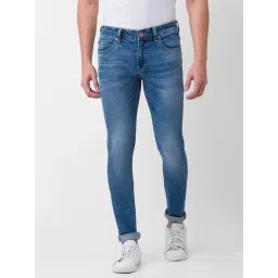 Spykar Blue Cotton Super Slim Fit Jeans-picture-33