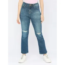 Spykar Blue Distressed High Rise Jeans-picture-11