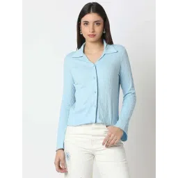 Spykar Blue Slim Fit Shirt-picture-11