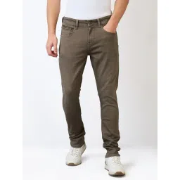 Spykar Brown Cotton Slim Solid Jeans-picture-15