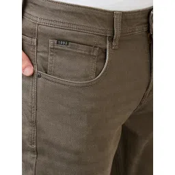 Spykar Brown Cotton Slim Solid Jeans image 4