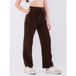 Spykar Brown Polyester Mid Rise Trackpants image 3