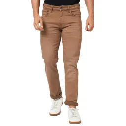 Spykar Brown Regular Fit Lightly Washed Jeans-picture-20