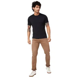 Spykar Brown Regular Fit Lightly Washed Jeans image 5