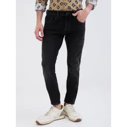 Spykar Charcoal Black Cotton Slim Fit Jeans-picture-46